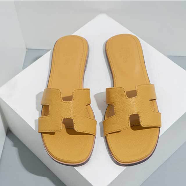 Classic Style Hollow Out Flat Slides Shoes