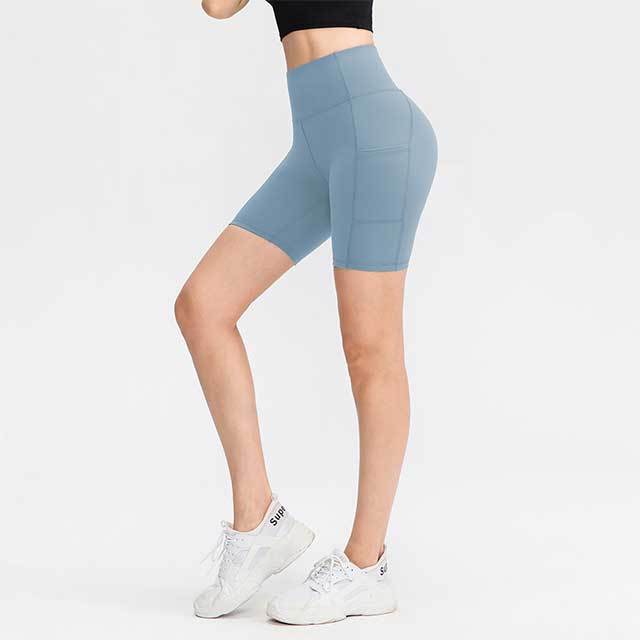 Solid Color High Waist Fitted Short Leggings