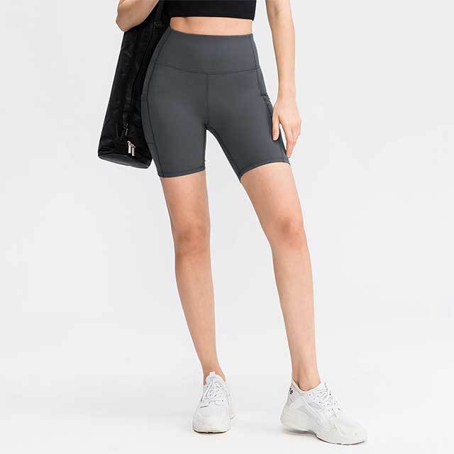 Solid Color High Waist Fitted Short Leggings