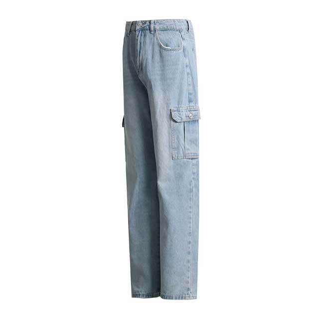 Side Pockets High Waist Cargo Jeans