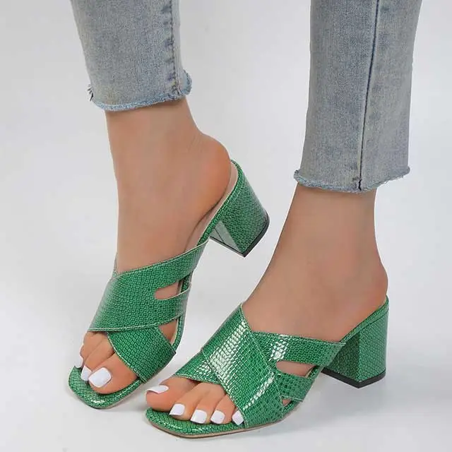 Casual Style Open Toes Thick Heels Sandals