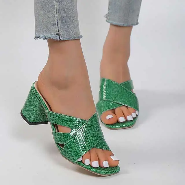 Casual Style Open Toes Thick Heels Sandals