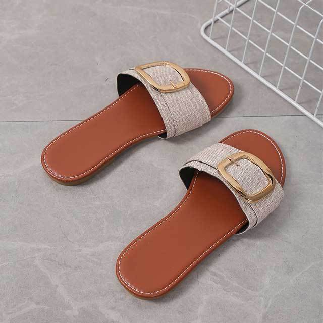 Beachwear Fashion Open Toe Flat Slippers Shoes