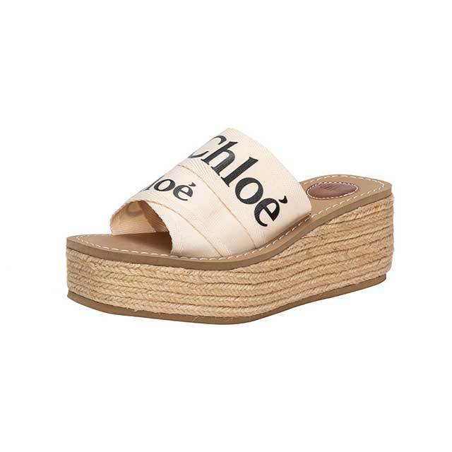 Letters Design Open Toes Wedge Sandals