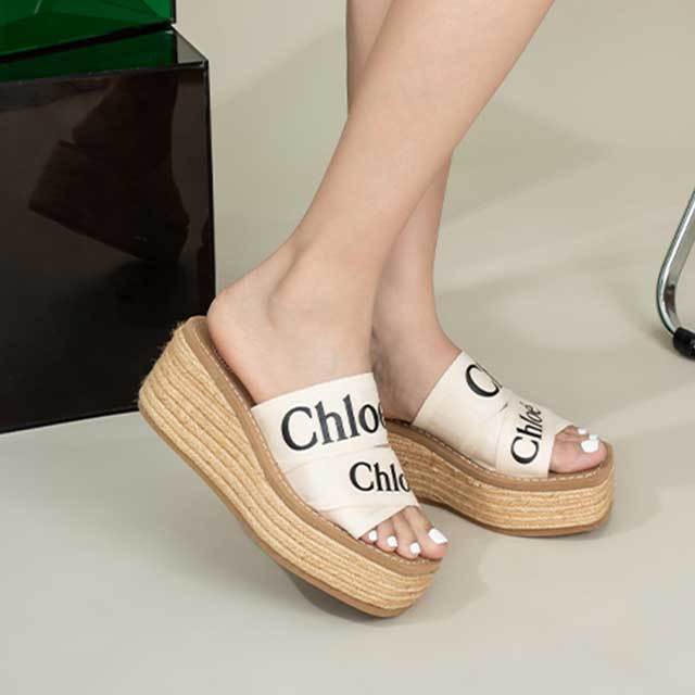 Letters Design Open Toes Wedge Sandals