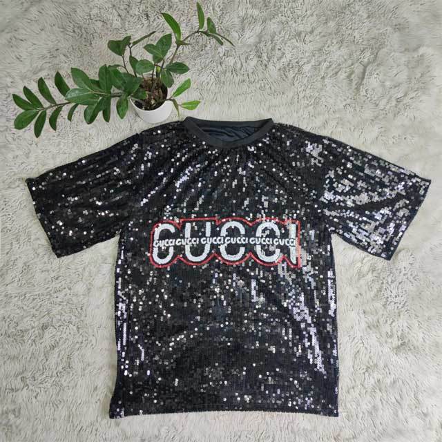 Sequin Half Sleeve Casual Dress
