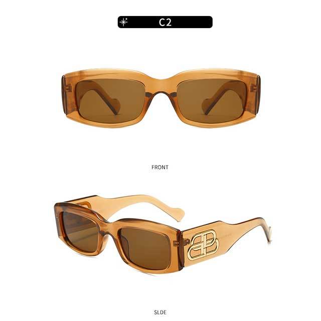 Vintage Brand Designer Square Sunglasses For Women