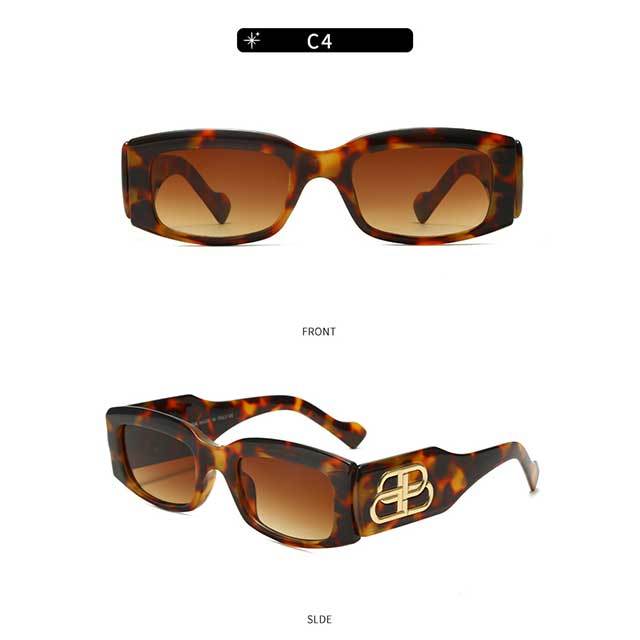 Vintage Brand Designer Square Sunglasses For Women