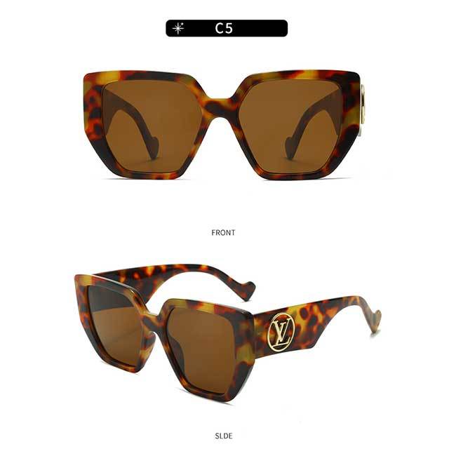New Vintage Rectangle Sunglasses Women