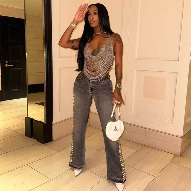 Metal Chain Halter Top