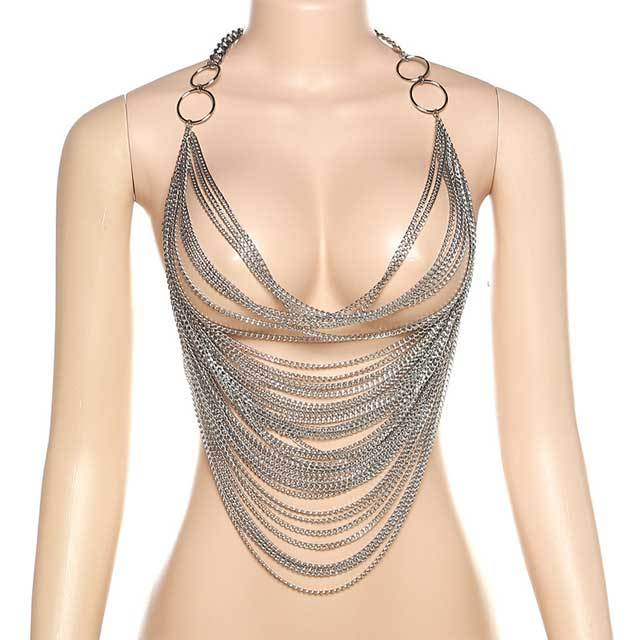 Metal Chain Halter Top