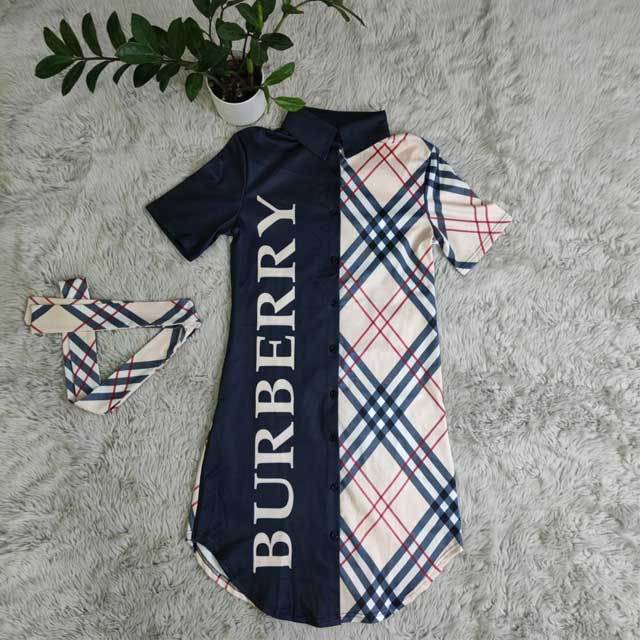 Plaid Print Shirt Dress