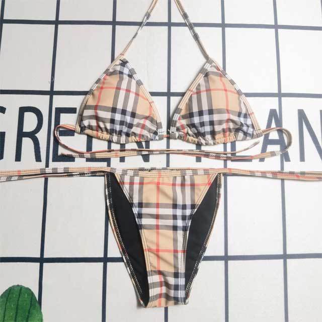 Plaid Print Bikini Set