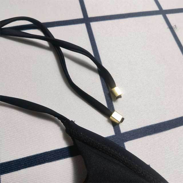 Metal Logo Strappy Swimsuit