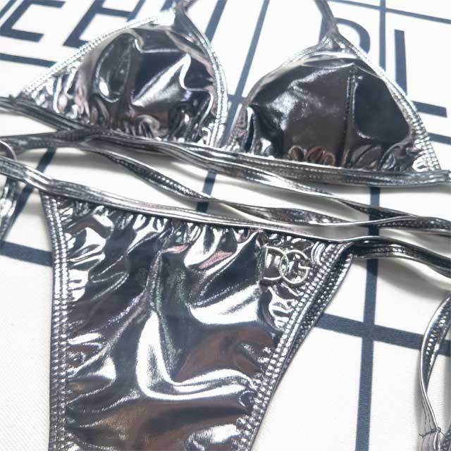 Leather Strappy Bikini Set