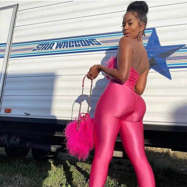 Off Shoulder Tight Wrapped jumpsuit
