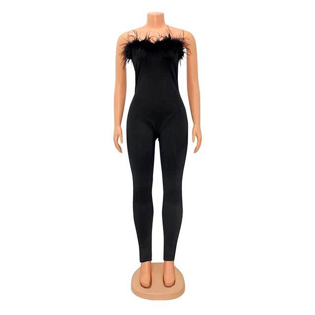 Off Shoulder Tight Wrapped jumpsuit