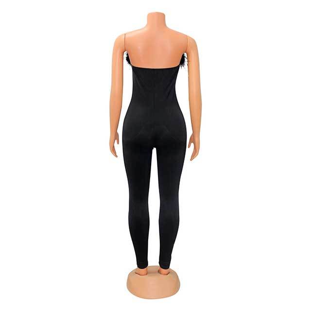 Off Shoulder Tight Wrapped jumpsuit