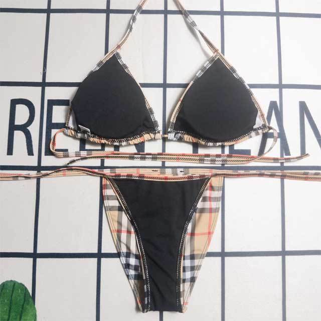 Plaid Print Bikini Set