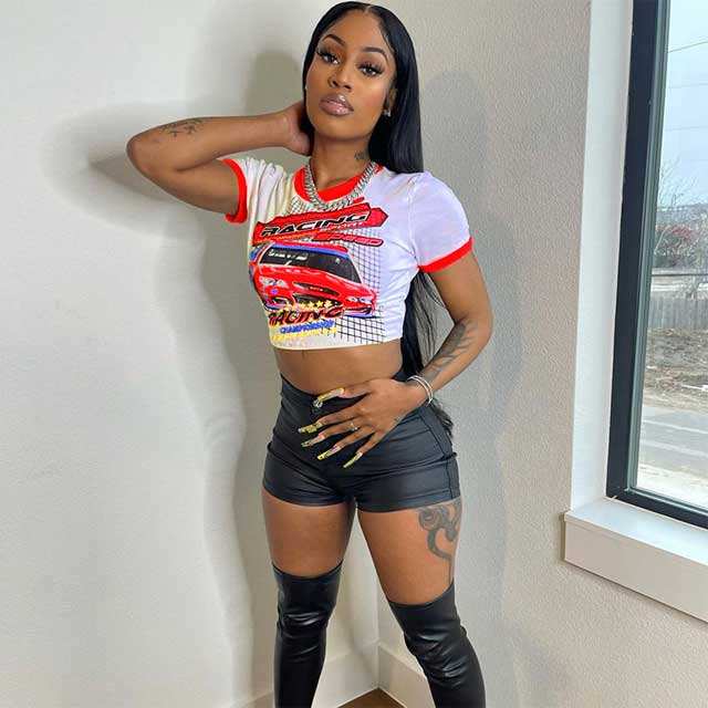 Printed Short Sleeve Crop Tees