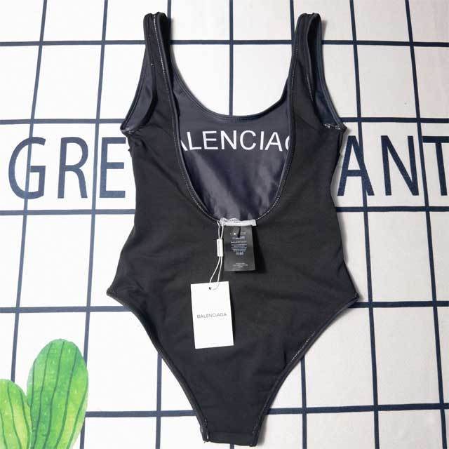 Letter Print Backless Vacation Swimsuit