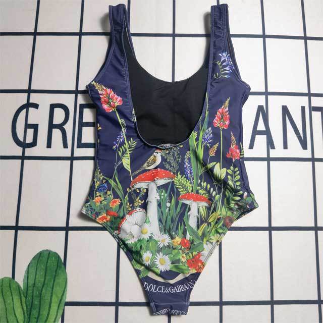 Rabbit Print Sleeveless Swimsuit