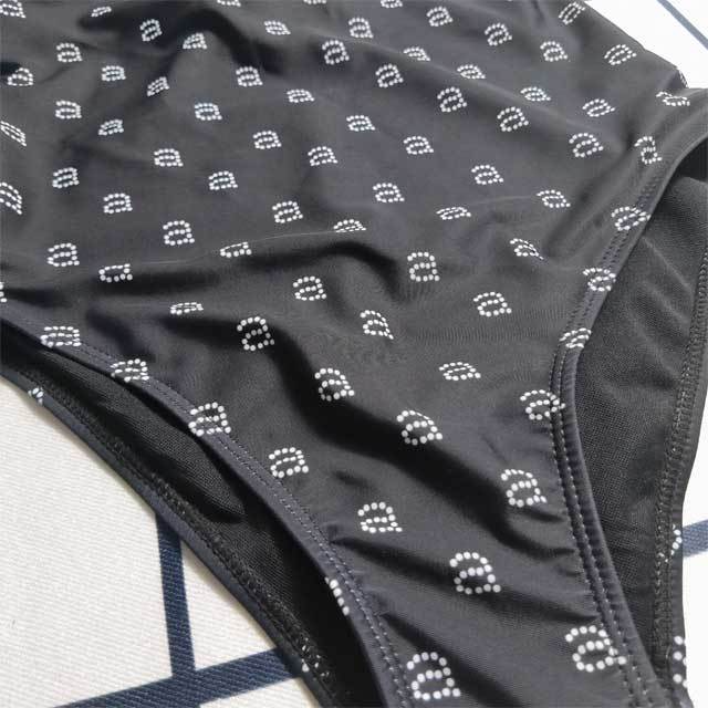 Letter Print Sleeveless Swimsuit