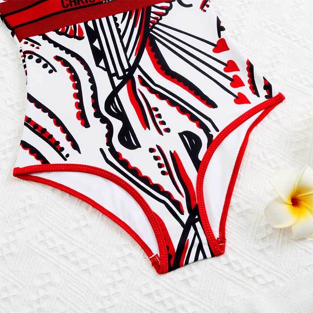 Printed Sexy Backless Swimwear