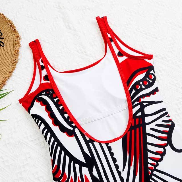 Printed Sexy Backless Swimwear