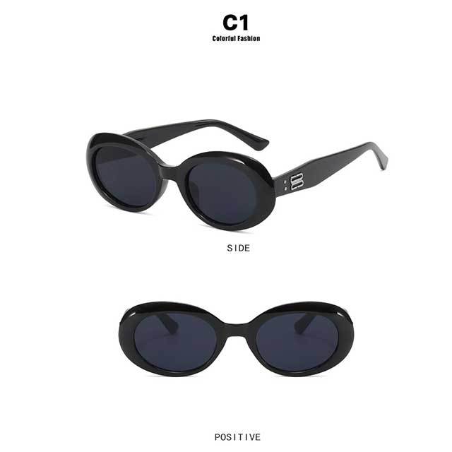 Oval Shaped Frame Street Fashion Sunglasses