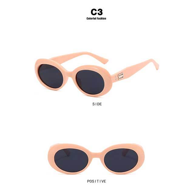 Oval Shaped Frame Street Fashion Sunglasses