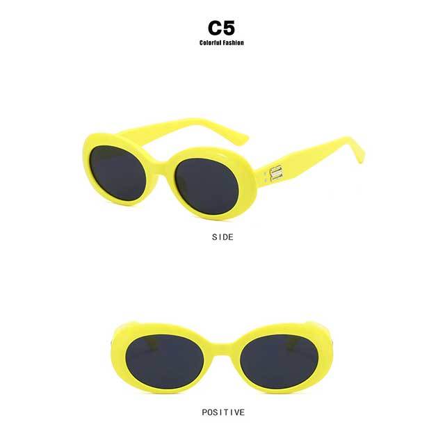 Oval Shaped Frame Street Fashion Sunglasses