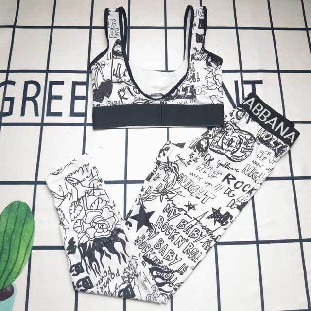 Printed Sporty Pants Set