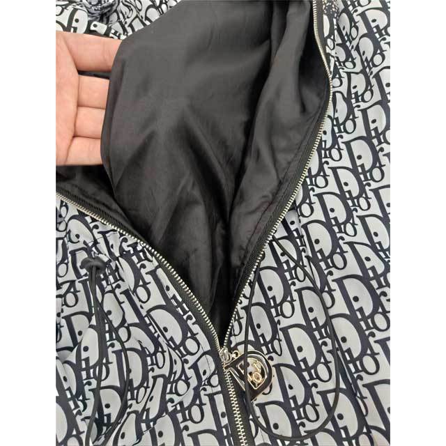 Printed Zipper Hooded Windbreaker