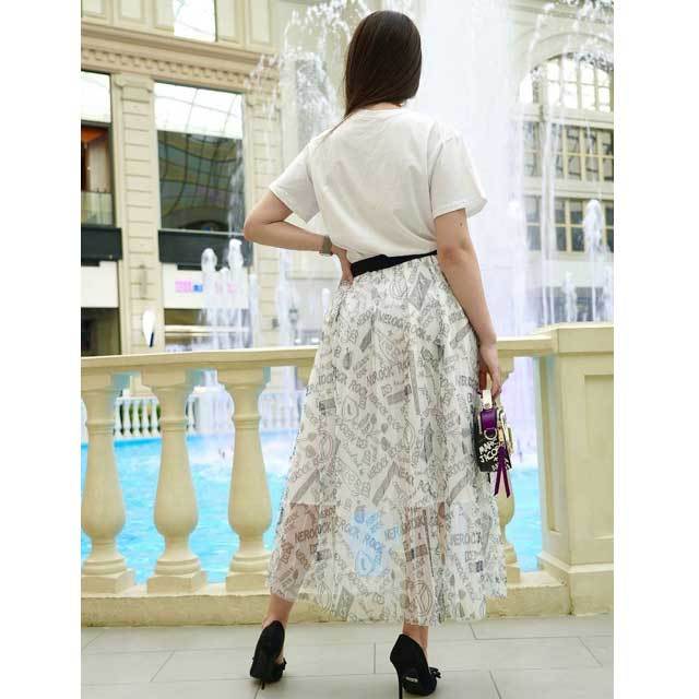 Printed Chiffon Skirt Set