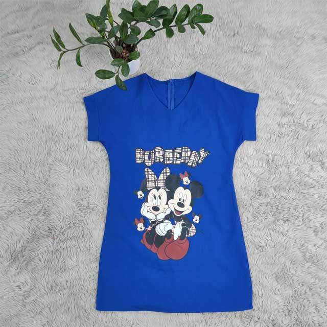 Cartoon Print Casual Tee Dress