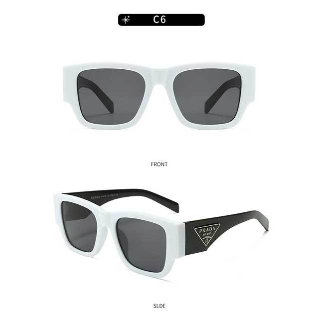 Rectangle Brand Designer Retro Sunglasses