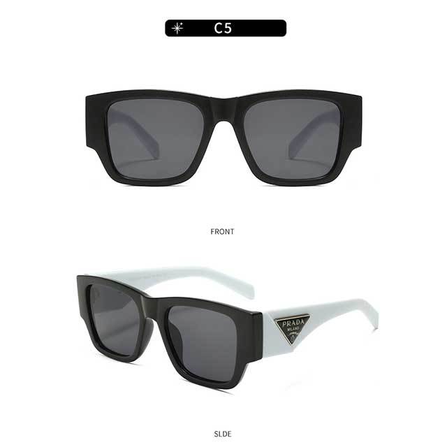 Rectangle Brand Designer Retro Sunglasses