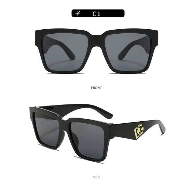 Luxury Brand Designer Vintage Square Sunglasses