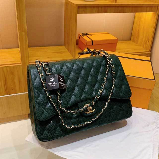 Leather Chained Crossbody Bag