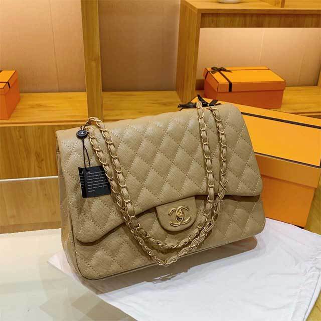 Leather Chained Crossbody Bag