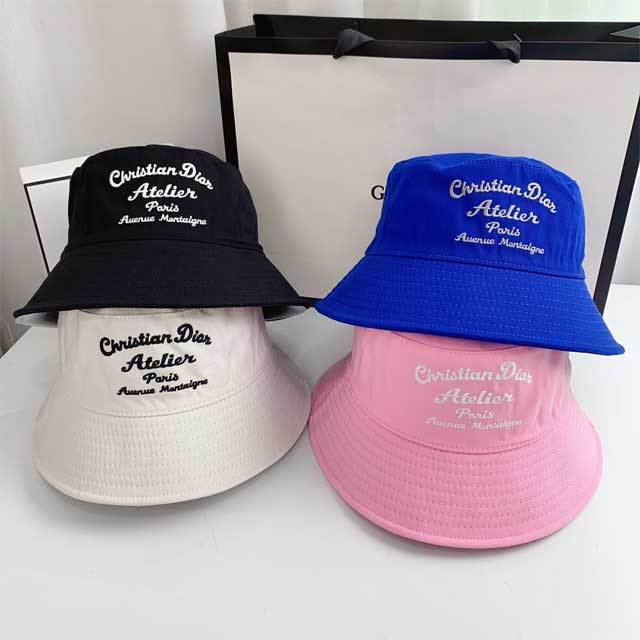 Letter Embroidery Bucket Hat