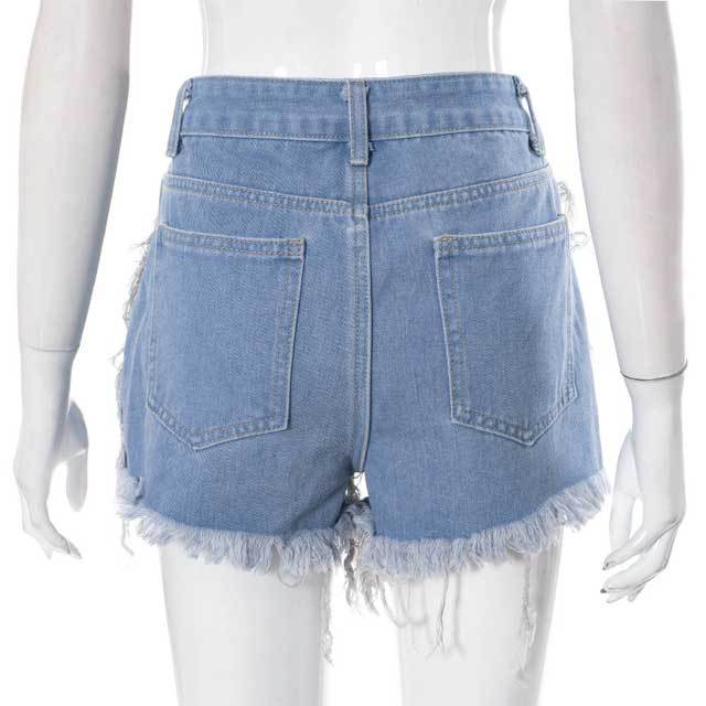 Fringe Vintage Denim Shorts