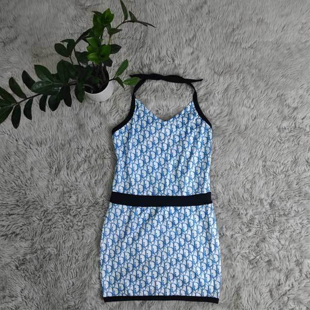 Printed Halter Bodycon Dress