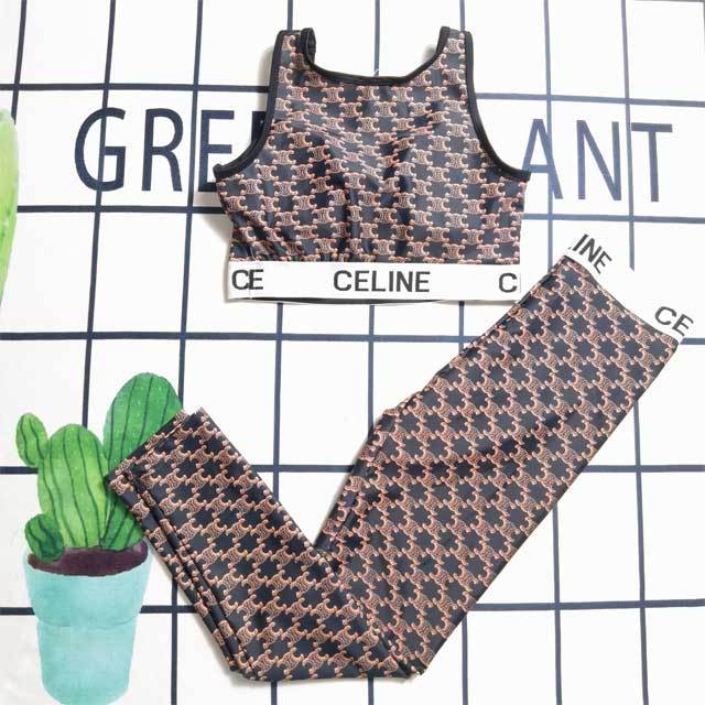 Printed Tank Top Skinny Pants Suit