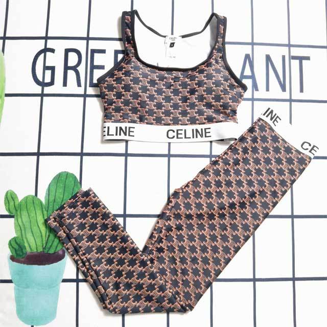 Printed Tank Top Skinny Pants Suit