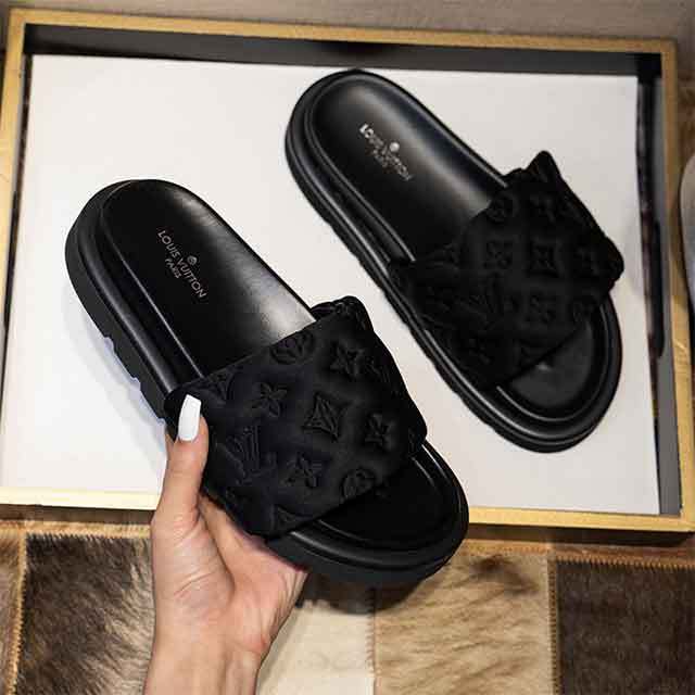 Magic Tape Thick Bottoms Slides Shoes