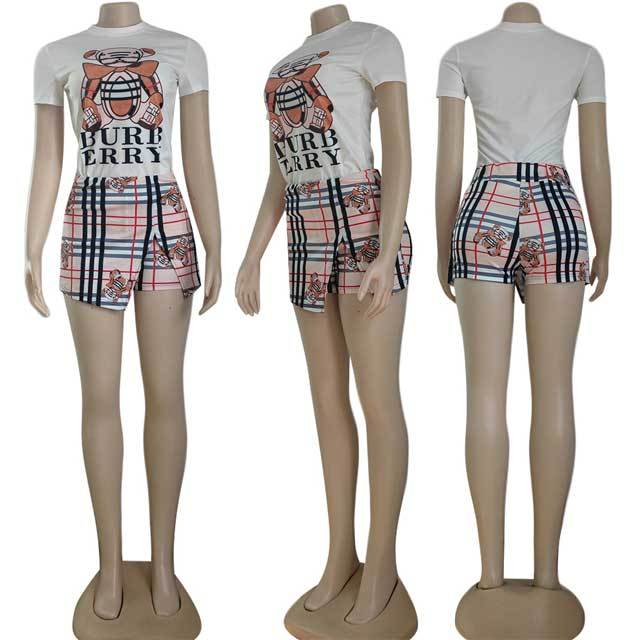 Plaid Print Mini Skirt Set