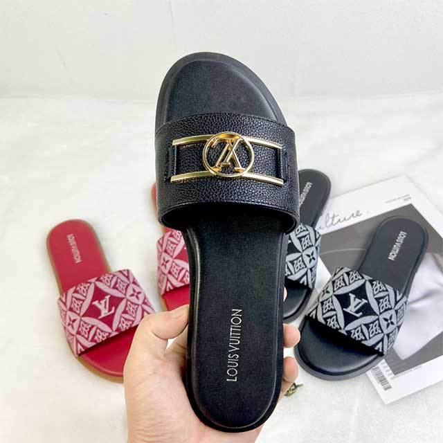 Stylish Embroidery Fashion Flat Slides Shoes