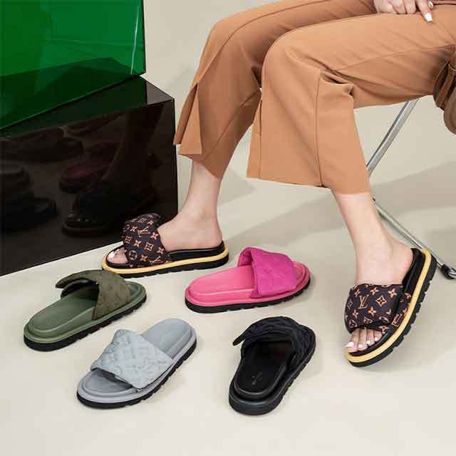 Magic Tape Thick Bottoms Slides Shoes